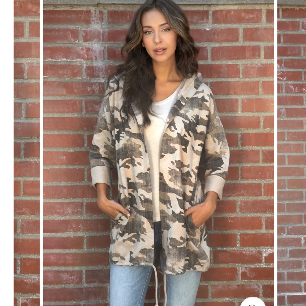 VENTI6: Camouflage Hoodie Long Casual Sweatshirt
